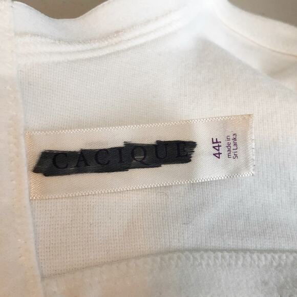 Cacique 44F Bra White Full‎ Coverage Underwire Support Plus Size Lane Bryant 48 - Picture 8 of 9